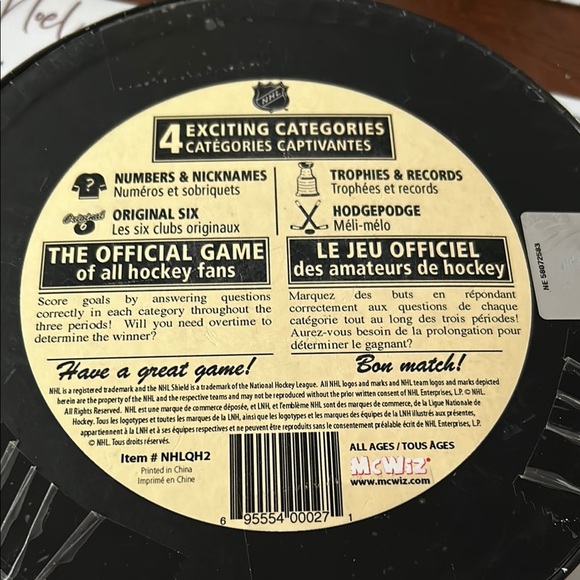 NHL Question of Hockey 2 Trivia Game - Black and Blue - Picture 5 of 5